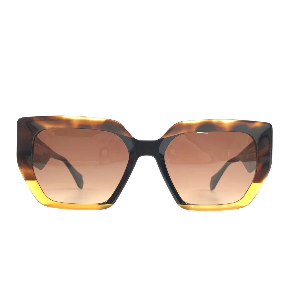 Gigi Studios Sunglasses LUCE GVS003A/02 Tortoise Yellow Frames w/ Gradient Brown
